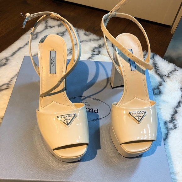 Prada Shoes Prada Patent Leather Platform Sandals Poshmark